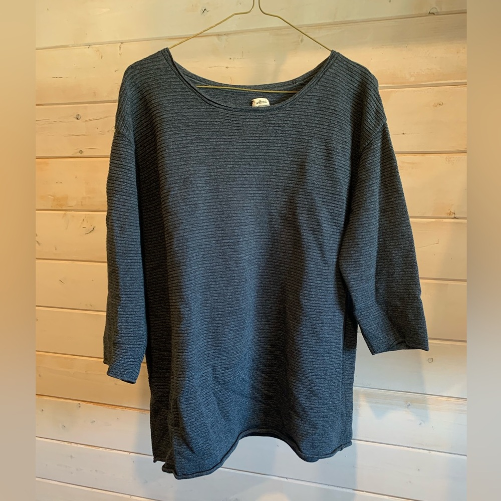 Wilfred | Blanchard Silk & Cashmere 3/4 Length Sleeve Sweater - Picture 2 of 7